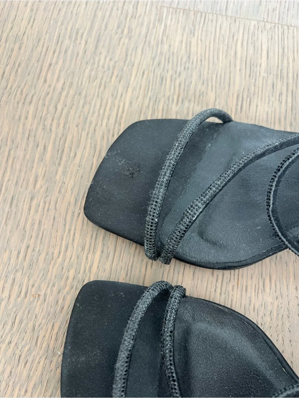 Billini Black Strappy Square-Toe Women's Sandals